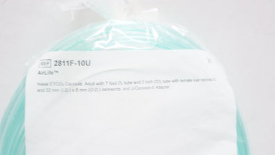 Vyaire 2811F-10U Airlife Nasal ETCO2 Cannula Adult O2 Tube 7ft.